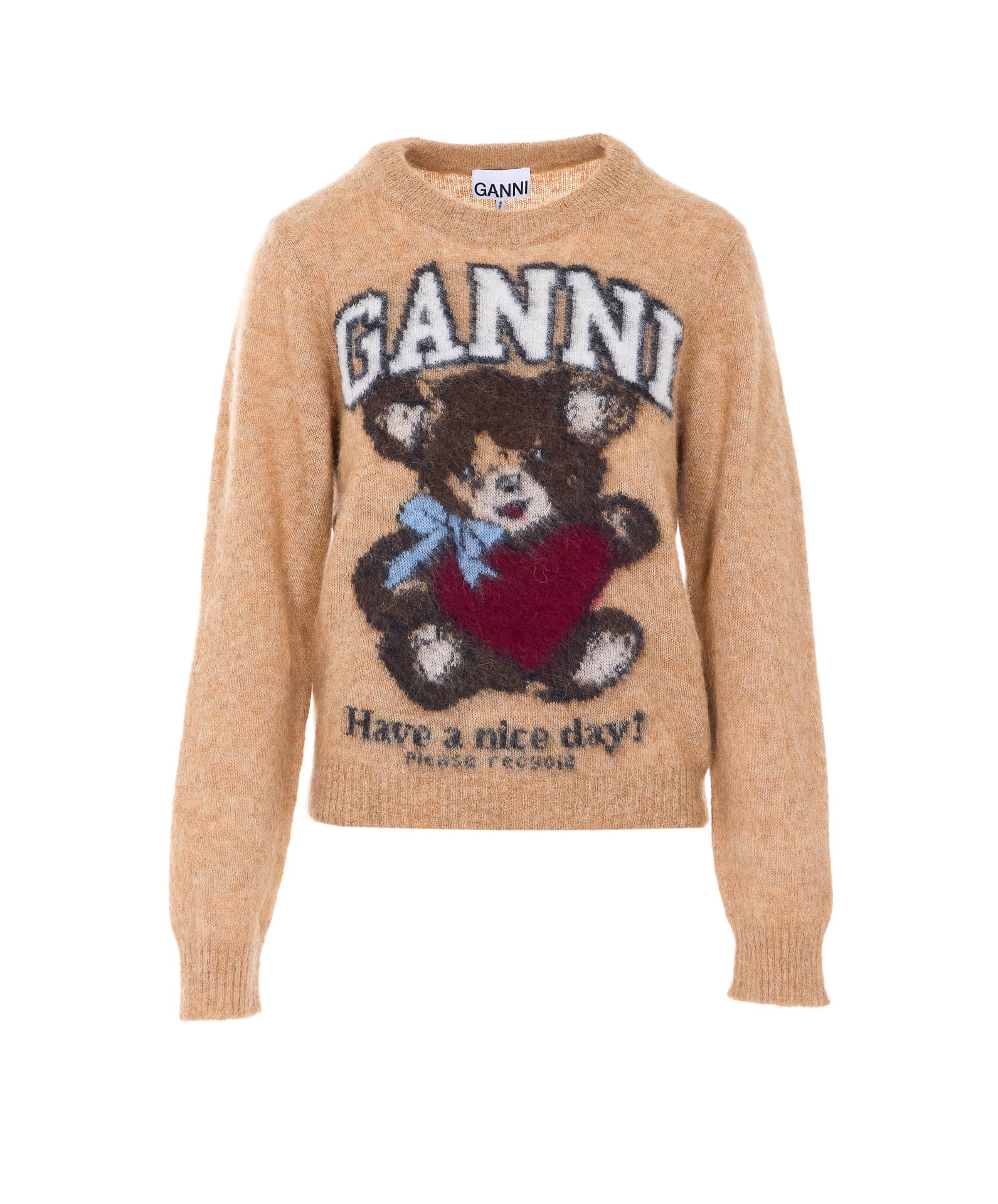 GANNI GRAPHIC WOOL SWEATER