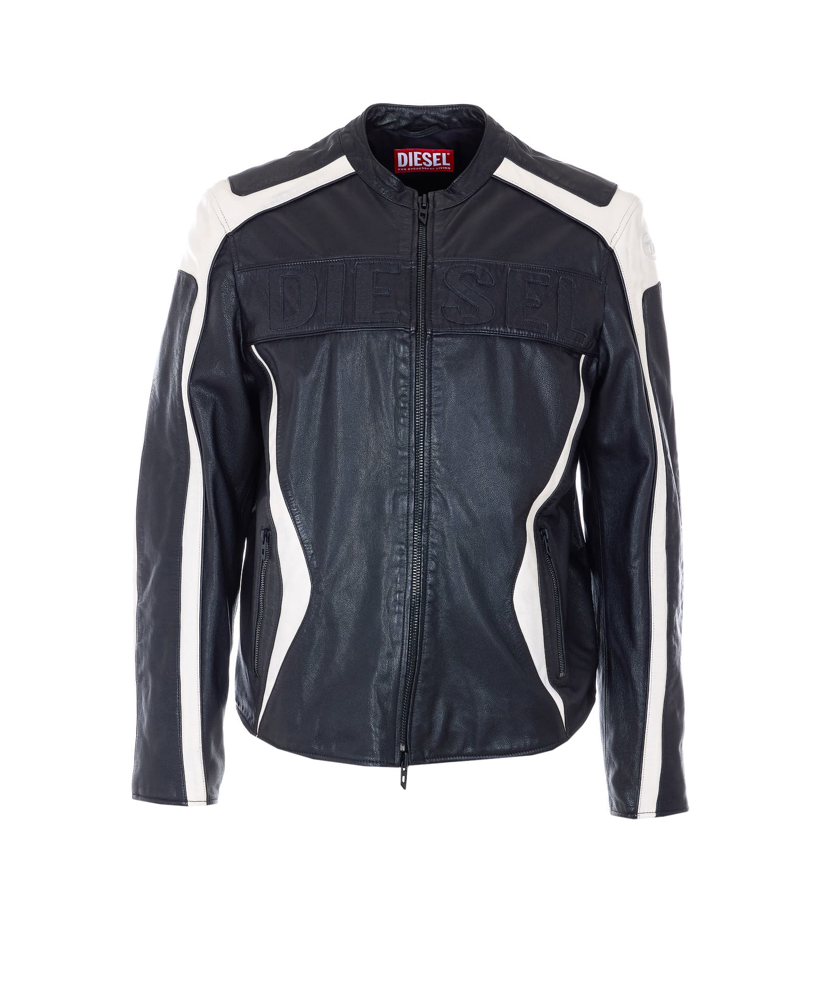 Diesel LOGO L-ADAM LEATHER JACKET