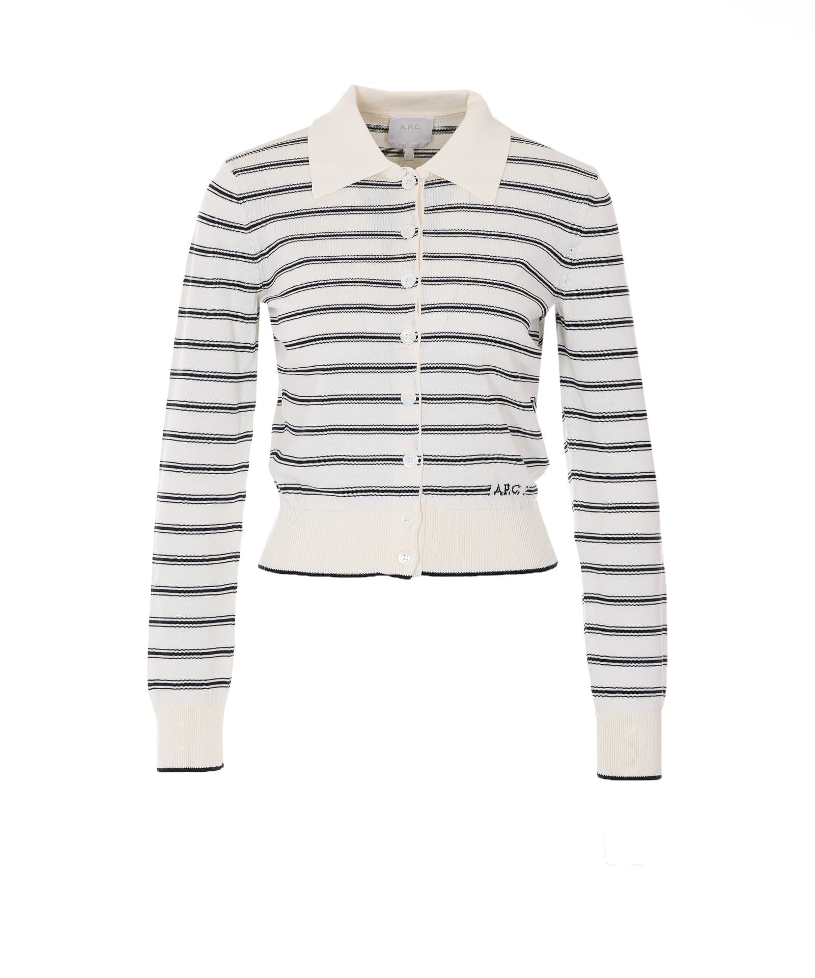 A.P.C. STRIPED CARDIGAN