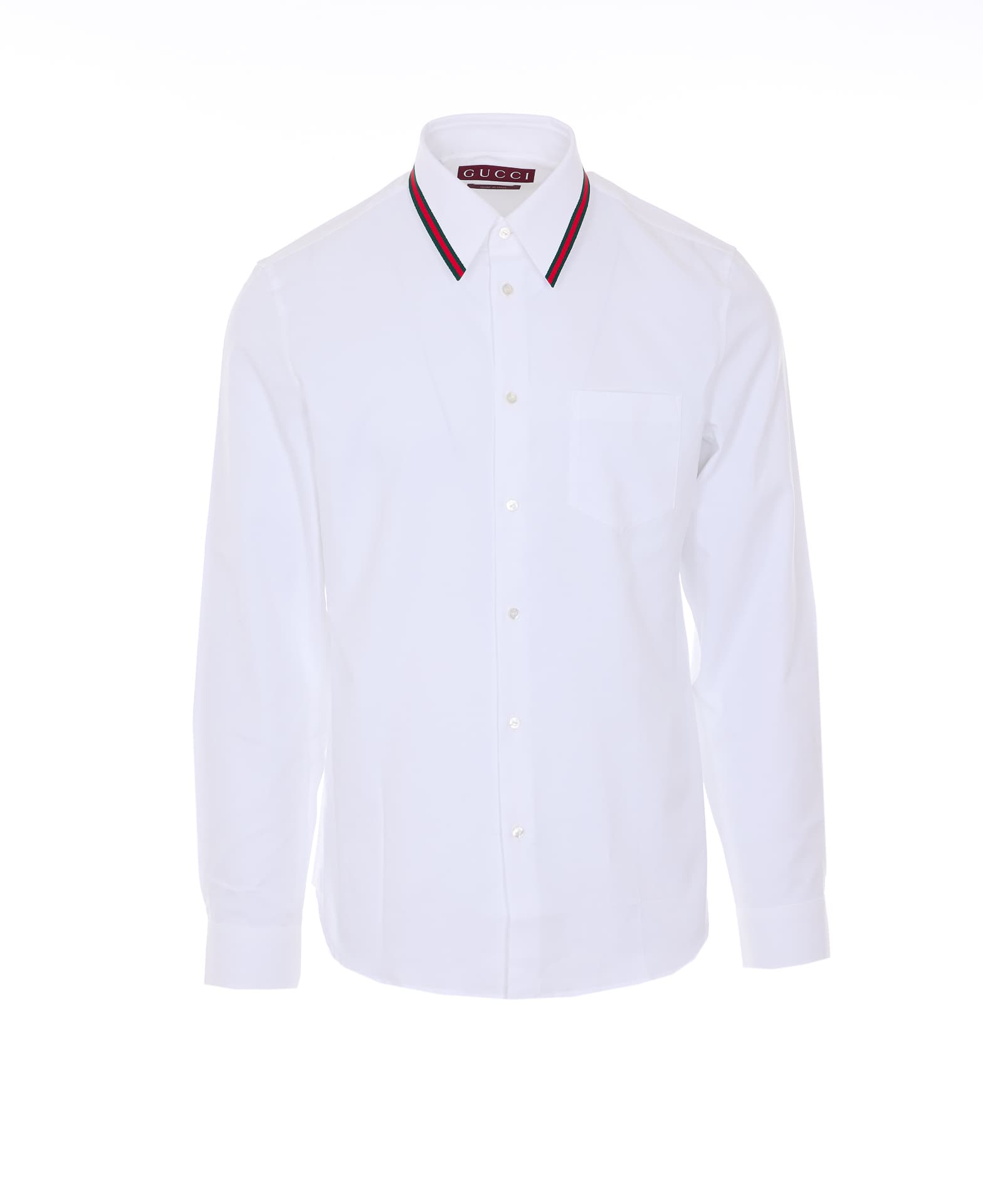 Gucci OXFORD SHIRT WITH WEB TAPE