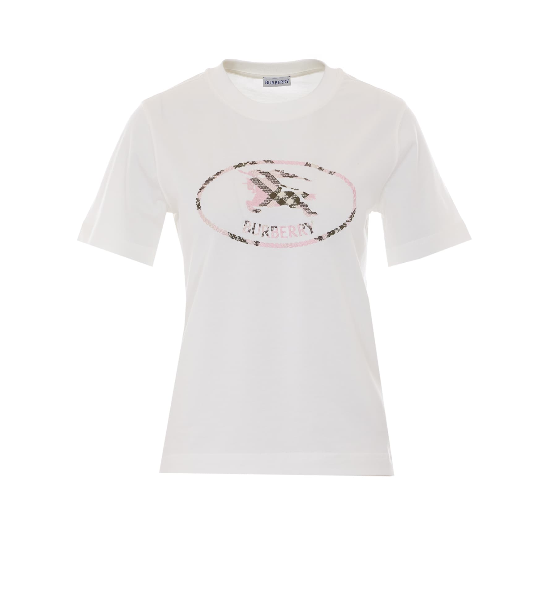 Burberry T-SHIRT WITH CHECK EKD