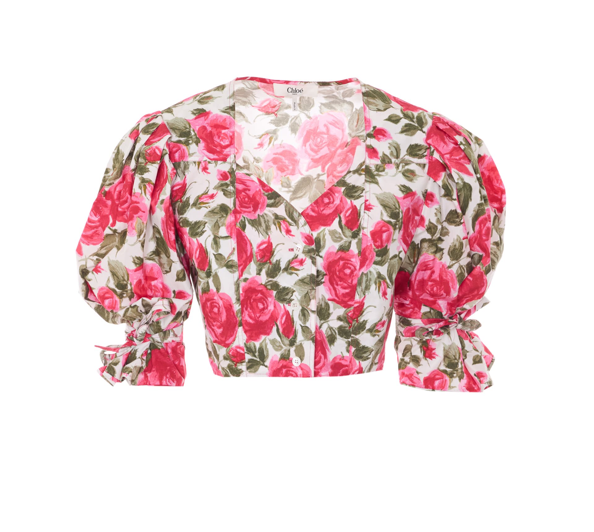 Chloé Chloe' FLORAL CROPPED TOP