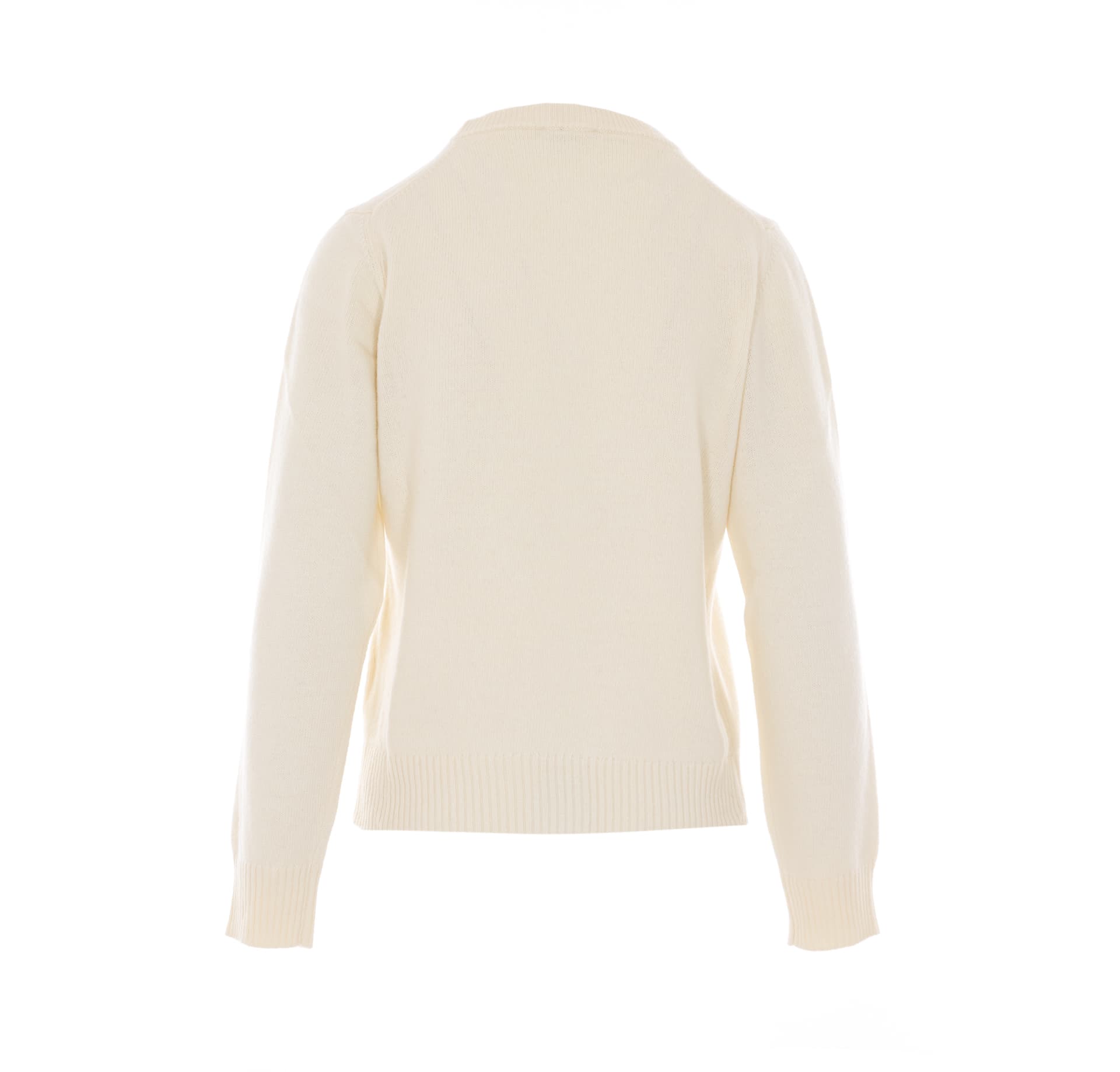 GANNI LOGO SWEATER WITH RASPBERRY PRINT