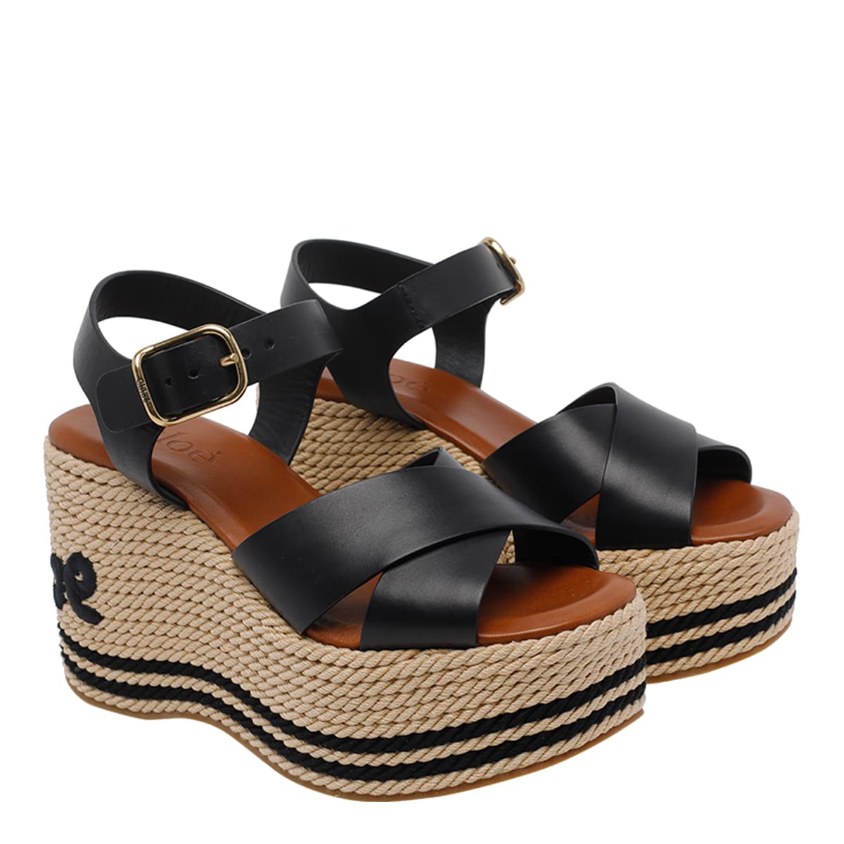 Chloé Chloe' CHLOE' SAND WEDGE SANDALS